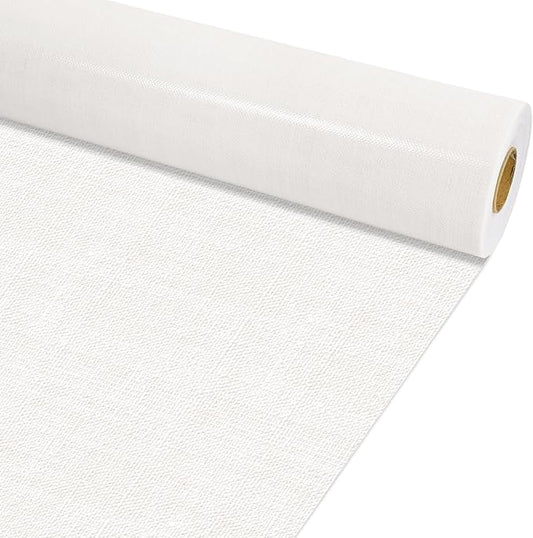 White Woven Bulletin Board Roll Pastel Woven Reusable Erasable Background Wrinkle Resistant Poster Non-Woven Fabric Bulletin Board Roll for Halloween Classroom Decor Wrapping Paper Crafts 15.55" x20ft