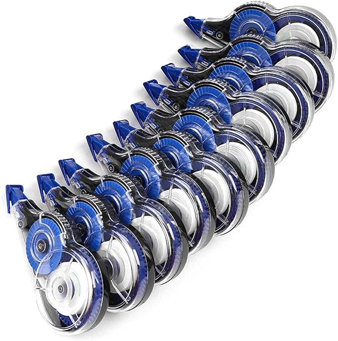 10Pcs Correction Tape Roller 8mx5mm Quick Dry White Out Correction Tape Total 80m for Writing School and Office Supplies