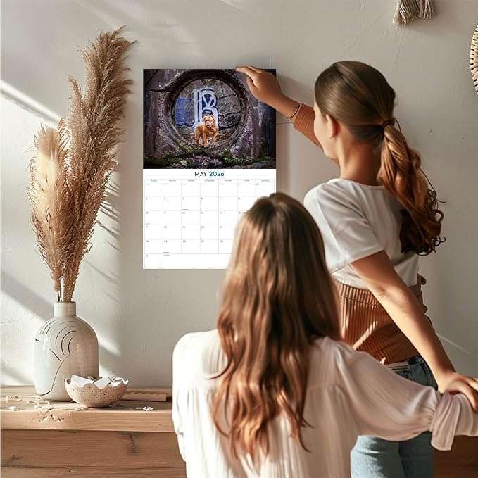 2025 2026 Dogue De Bordeaux Calendar - Dog Breed Monthly Wall Calendar - 12" x 18" Open - Thick No-Bleed Paper - Giftable - Academic Teacher's Planner Calendar Organizing & Planning - Made in USA