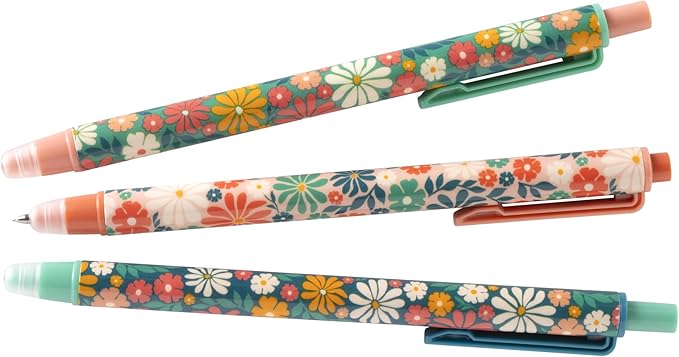 Erasable Bloom Gel Pens: Set of 3 by Snifty