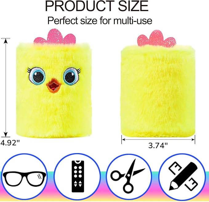 Cute Desktop Pen Holder Organizer, All-in-One Stationery Storage Cup, Multi-Purpose Makeup Brush Holder Aesthetic Desk Decor for Daily Use
