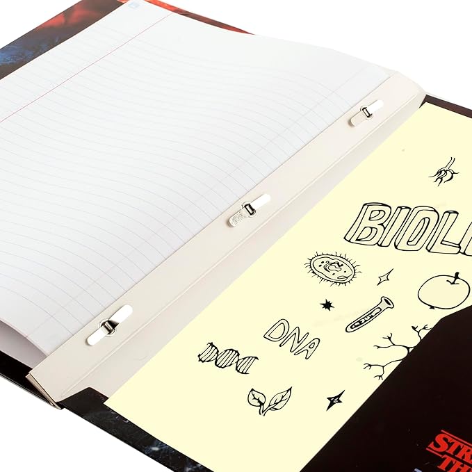 Mead Trapper Keeper 2-Pocket Paper Folder with Prong Fasteners, Holds 8-1/2" x 11" Paper, Stranger Things (340442FA)