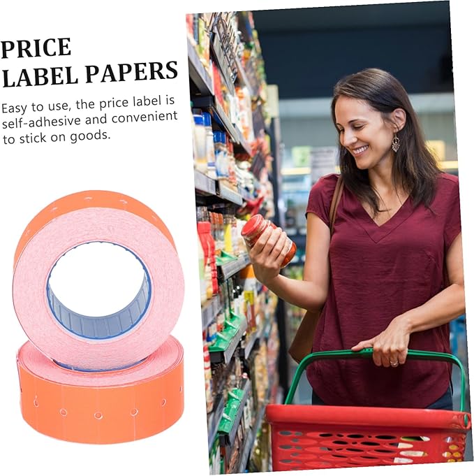 Alipis Price Tag Sticker Roll 5000 Self-Adhesive Price Decals for Retail Store Market Cost Sign Labeler Paper in Office and Shop Use
