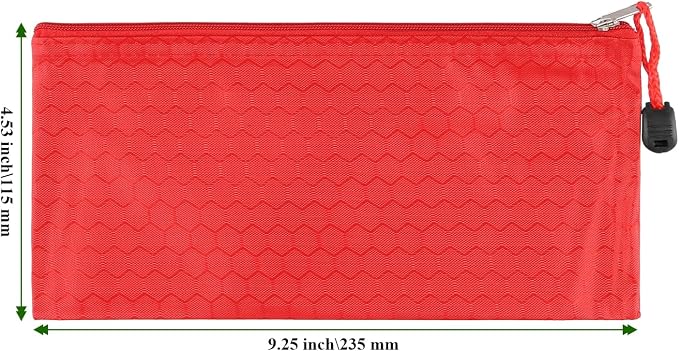 72pcs Waterproof Zipper Pencil Pouches, 9.3x4.5 Inches Bill Size, 12 Colors for Office Supplies Organization Travel Accessories Storage