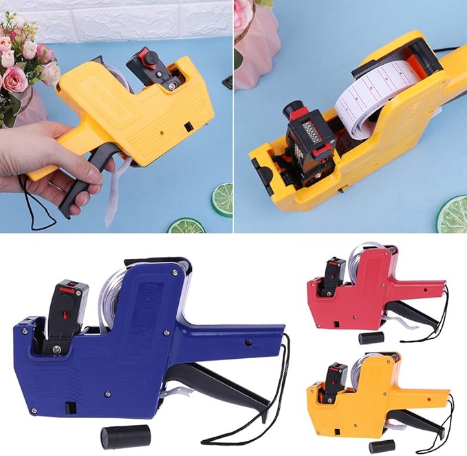 MX-5500 8 Digits Labeler Labeller Stickers Label Paper +2 Roll Random Color