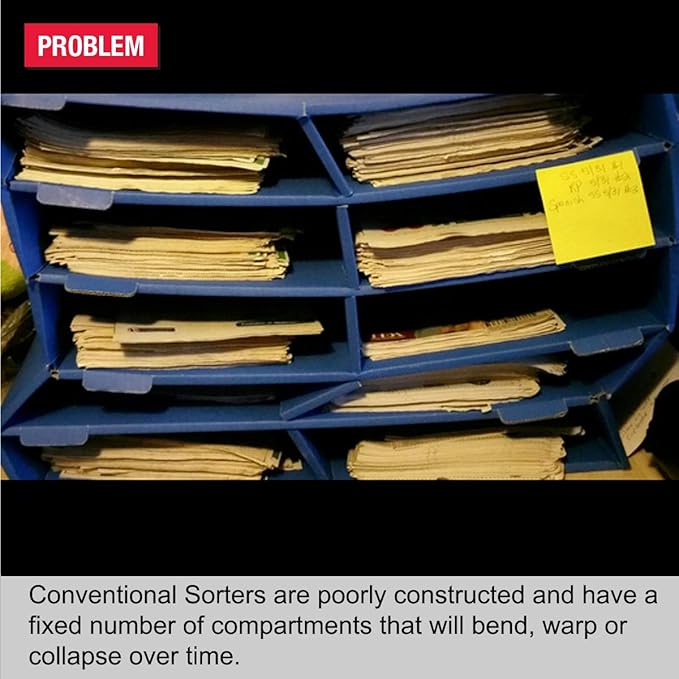 Ultimate Office Tierdrop Desktop Organizer. 6-Compartment High Capacity Mail, Classroom and Literature Sorter, Features Extra High Slots for Bulky Packages & Supplies. Add-On Tiers for Easy Expansion
