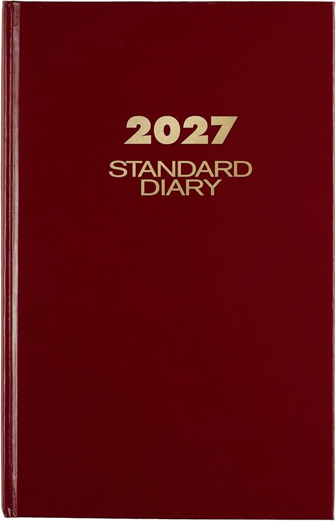 AT-A-GLANCE 2027 Daily Planner, Standard Diary, 7.75" x 12" Journal, Hardcover, Red (SD3761327)