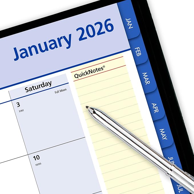 AT-A-GLANCE 2026 Appointment Book Planner, Monthly, 7" x 8-3/4", Medium, QuickNotes, Black (76080526)