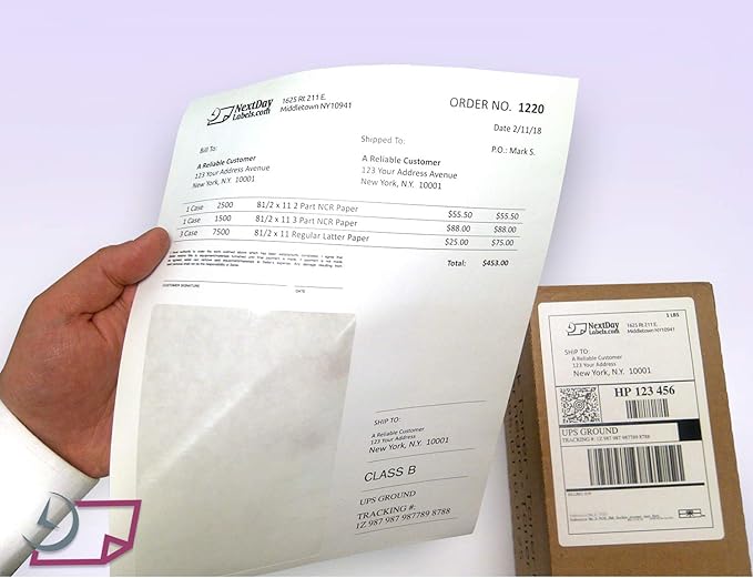Next Day Labels - Integrated Label Laser Form with Label Combination (4x6 | Top Right | 250 Pack)