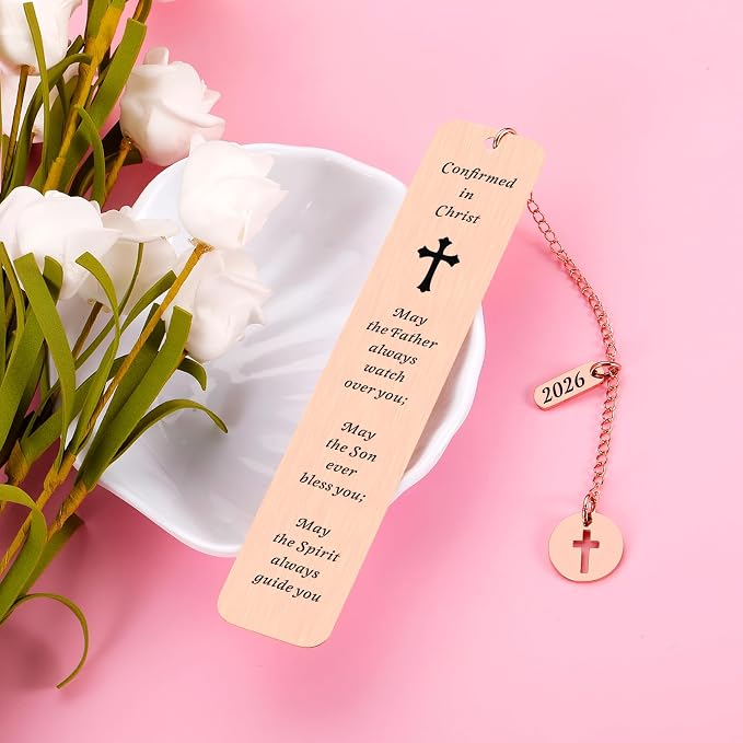 Confirmation Gifts for Teenage Girls Boys 2026 Catholic Confirmation Gifts for Women Men Christian Bookmark for Godson Goddaughter Confirmed Bible Verse Bookmark