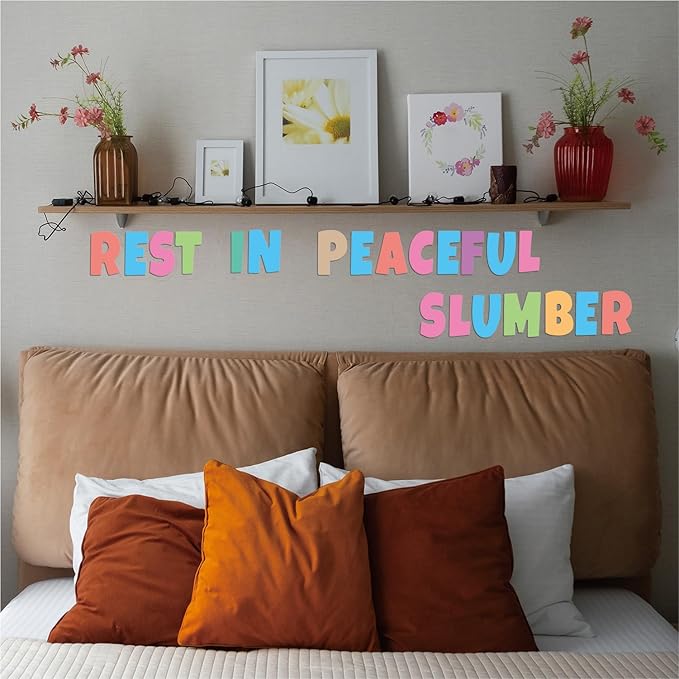 Bemeol Bulletin Board Letters 32 Sheets 4 Inch Stick on Letters Alphabet Cutout Letter for Bulletin Board Display School Classroom Home Decor(Colorful)
