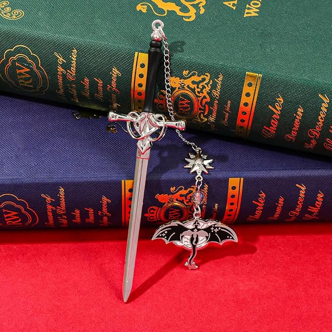 Dragon Sword Metal Bookmark,Fourth Wing Bookmarks for Men Women, Fantasy Reading Accessories Gifts for Book Lovers(Sword Dragon C)