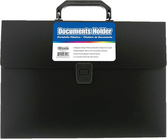 BAZIC 6-Pockets Letter Size Poly Expanding Case (3124-24P)