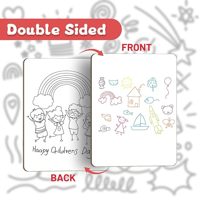 White Board Dry Erase Boards Classroom Pack Mini White Boards 9" x12” Double Sided Personal Whiteboards for Students Teachers School Supplies Lapboards (Set of 6 Boards & Erasers & Pens)