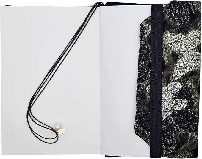 BLBMH 5x8 Book Cover | Handmade Non-Stretch Fabric Sleeve with Bookmark | for Paperback Bible Journal | Privacy Reading Gift for Women - Butterfly B