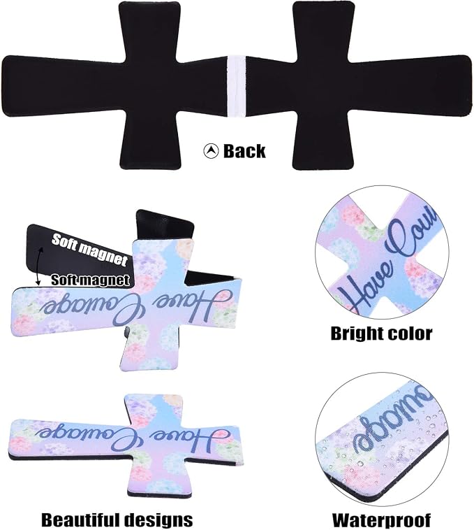 Outus 144 Pieces Magnetic Bookmarks Cross Christian Magnetic Page Markers Religious Bible Verses Bookmarks for Mother's Day Women Student School Reading Gifts Church Bible Study Group (Floral Style)