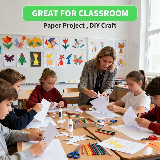 50Pcs White Poster Board 11"X14", 250GSM Thickness Poster Paper, Glossy& Matte Side Large Posterboard, Poster Board Bulk For School Arts Crafts,Project Presentations,Drawing,Office,Displays, Signs
