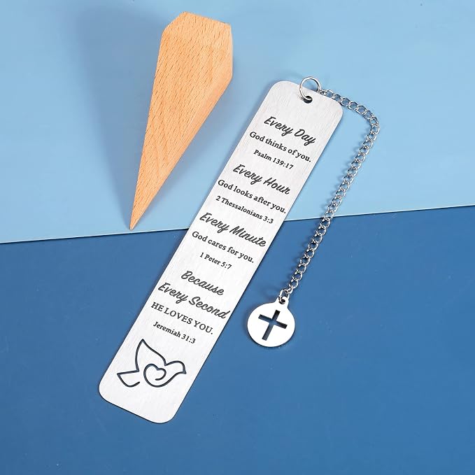 Christian Gifts for Women Inspirational Bible Verse Bookmark for Book Lovers Christmas Gifts for Mom Reading Kids Friends Boys Religious Gifts Pastor Appreciation Gifts Spiritual Easter Basket Stuffer