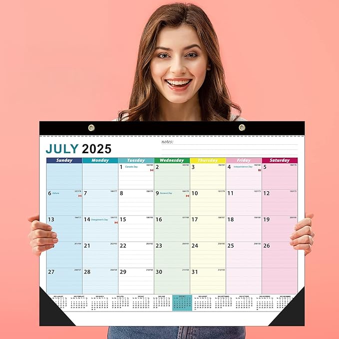Desk Calendar 2026 Large 22" x17", AgePlace Wall Calendar 2025-2026 Covers July 2025 - December 2026, Office Supplies Desktop Monthly Calendar for Home Classroom School & Office Or teacher Gifts
