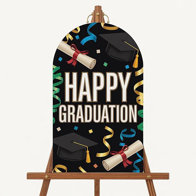 Custom Foam Board Poster Sign, Multiple Sizes and Shapes - 3/16 Thick - Personalized Foamcore Event Signs for Wedding, Baby Shower, Announcements, Presentations, Arts & Crafts (23x35 Half Circle)