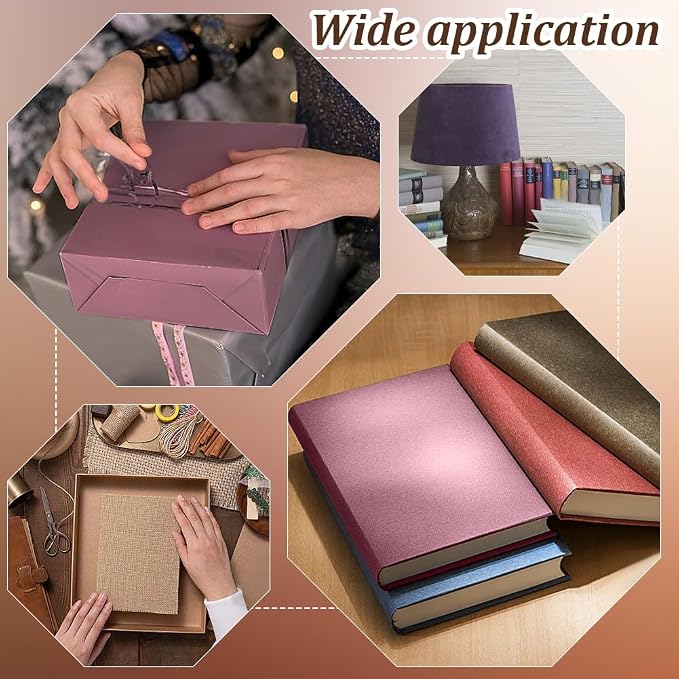 CRASPIRE 51x11.8 Inch Dark Reddish Purple Book Cloth Paper Backed for Book Cover Binding Weave Linen Fabric Surface Protector Book Binding Cloth for Adult Scrapbooking Album DIY Crafts
