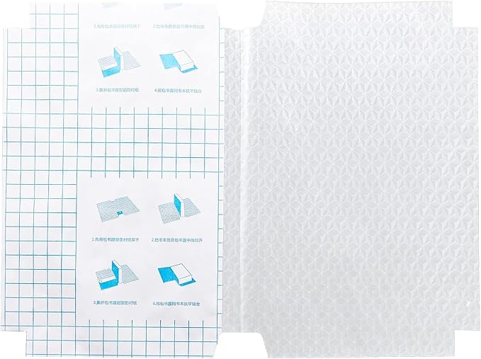EULANT Pack of 10 Quality Clear Self Adhesive Book Covering Film with Diamond Pattern, Sticky Plastic Film Books Covers,A4 Size for Books at 21.5x30cm …