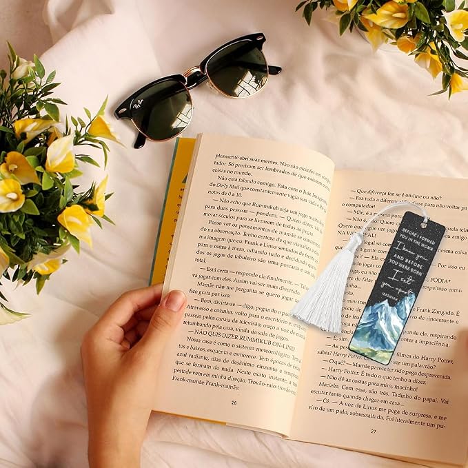 Christian Affirmation Bookmark, Inspirational Gift for Believers, Uplifting Present for Spiritual Readers, Faith - Based Reading Gift, Unique Mountain & Scripture Design Bookmark, WCB49