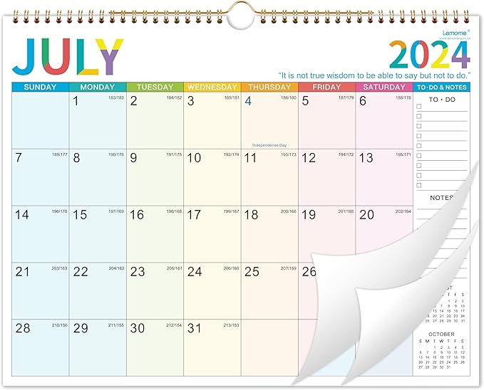 Wall Calendar 2026 - Monthly Calendar January 2026 - December 2026, 14.8 x 11.4 Inches, with Julian Date, Perfect for Organizing