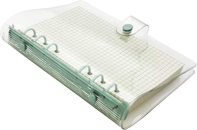 A6 A5 6-Holes Colorful PVC Cover Personal Organizer with Snap Button Closure File Folder for Loose Leaf Sheet Notebook (Holiday, A6 mini Set)