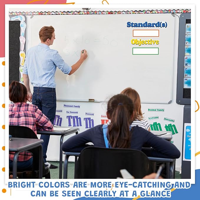 16 Pcs Classroom Schedule Magnets Reusable Today's Schedules Magnetic Course Labels with Dry Erase Blank Magnetic Labels for Bulletin Board Whiteboard Homeschooling (Daily Schedules)