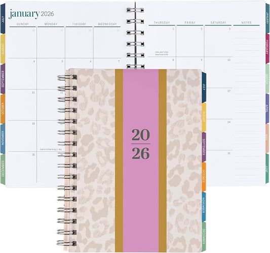 INSPIRED BY ERIN CONDREN 12M A5 Weekly Planner (January 2026 - December 2026) - Leopard cover