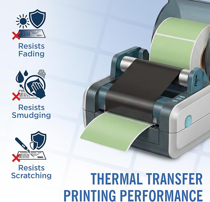 4" X 6" Direct Thermal Shipping Labels | Green | 1" Cores w/Perfs Easy Tear | Made in USA | Printing Label | 250 Labels | 250 Labels per Roll | 1 Rolls | Blank Labels