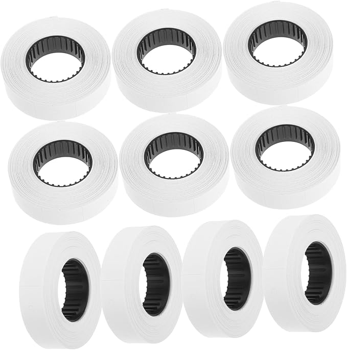 DOITOOL 10rolls Double-line Paper Price Tags for Labeling Labels Per Roll for Retail Grocery Office Use Easy to Apply Pricing Labels and Stickers