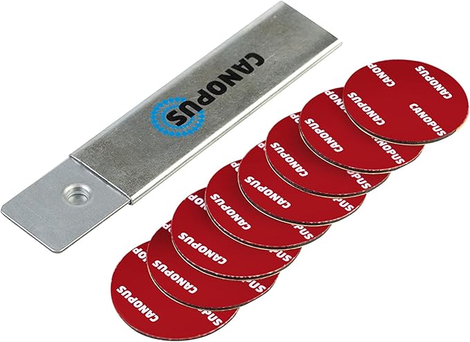 CANOPUS Circle Double Sided Adhesive Pads, Mounting Foam Tape, Made in USA, 5952 Roll, 8-PCs 1.5 in Diameter Circle Pack, with Box Cutter (1PC) and Razor Replacement (2PCs)