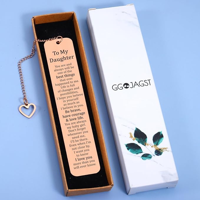 Daughter Graduation Gifts for College Girls to My Daughter from Mom Dad Cool Bookmark for Women 16th 18th 21st Birthday for Teen Girls Back to School Supplies Wedding Birthday Christmas