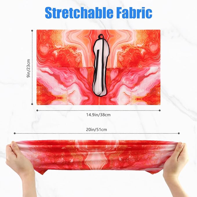 8 Pack Stretchable Book Covers, Marble Book Sleeve for Paperbacks Hardcover Textbook up to 9 x 11 in, Washable, Reusable Book Protector with Label Sticker for School Boys Girls Read Lovers