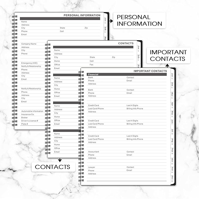 Monthly Planner 2026-2028 - 2026-2028 Monthly Planner, 24 Months, 9'' x 11'', JUL. 2026 - JUN. 2028 with Inner Pocket, Coated Tabs