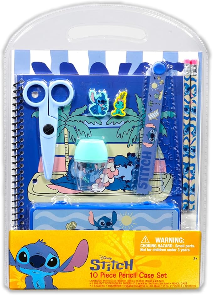 Lilo & Stitch School Supplies Set - Bundle with Disney Stitch Classroom Folder, Notebook, Pencils, Tattoos, and More | Stitch Back to School Supplies