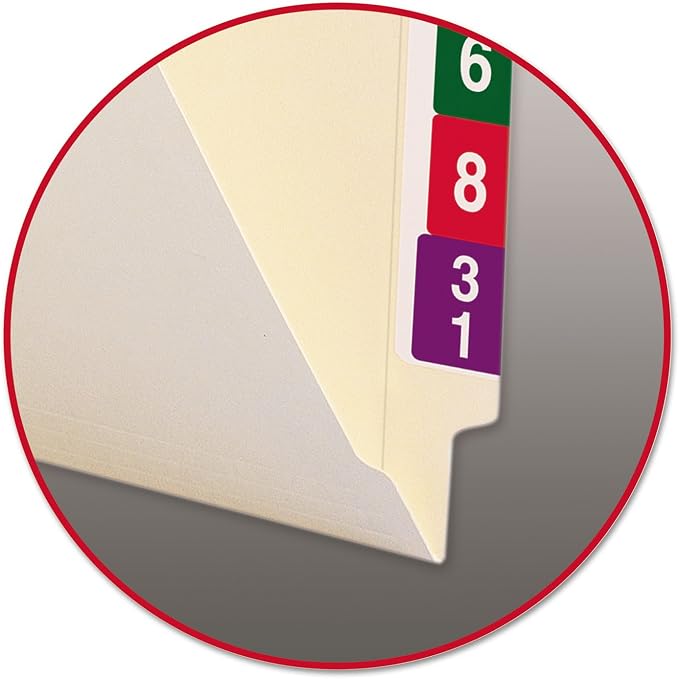 Smead End Tab File Folder, Shelf-Master Reinforced Straight-Cut Tab, Letter Size, Manila, 100 per Box (24109)