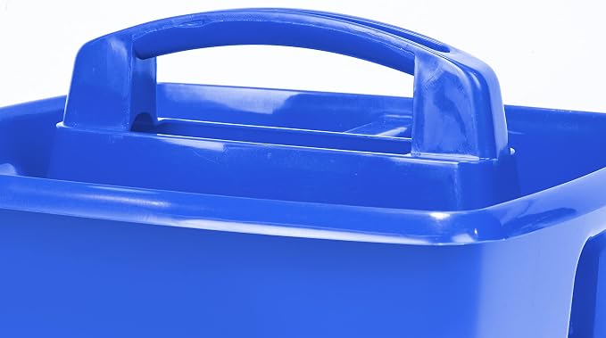 Storex 3-Compartment Small Caddy – Multipurpose Classroom Organizer with Handle, Assorted STEAM Colors, 6-Pack (00940A06C)
