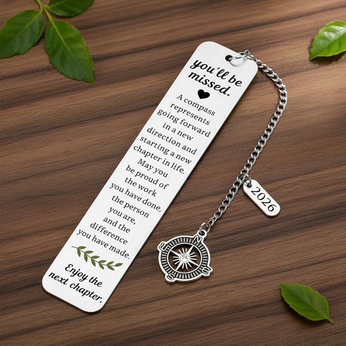 2026 Retirement Teacher Summer Bookmark Gifts for Woman End of School Year Going Away Gift for Women Men Retired Teachers Friends, Coworker Leaving Farewell Goodbye Gifts for Boss Manager Employee