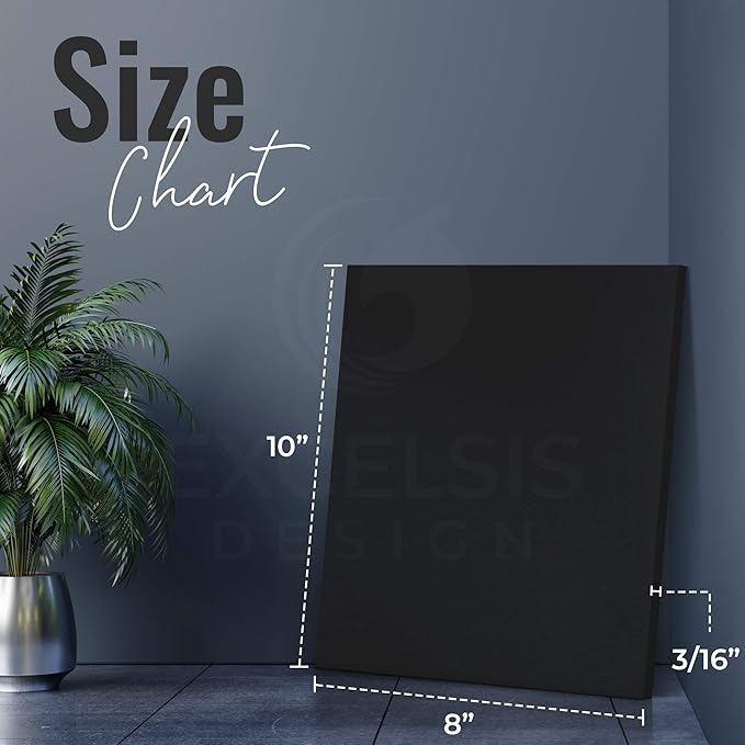Black Foam Board 8 x 10 – 10 Pack, 3/16" (5mm) Thick Foam Core Poster Board Sheets for Art, Crafts, Vision Board, School Projects, Presentations & Signs