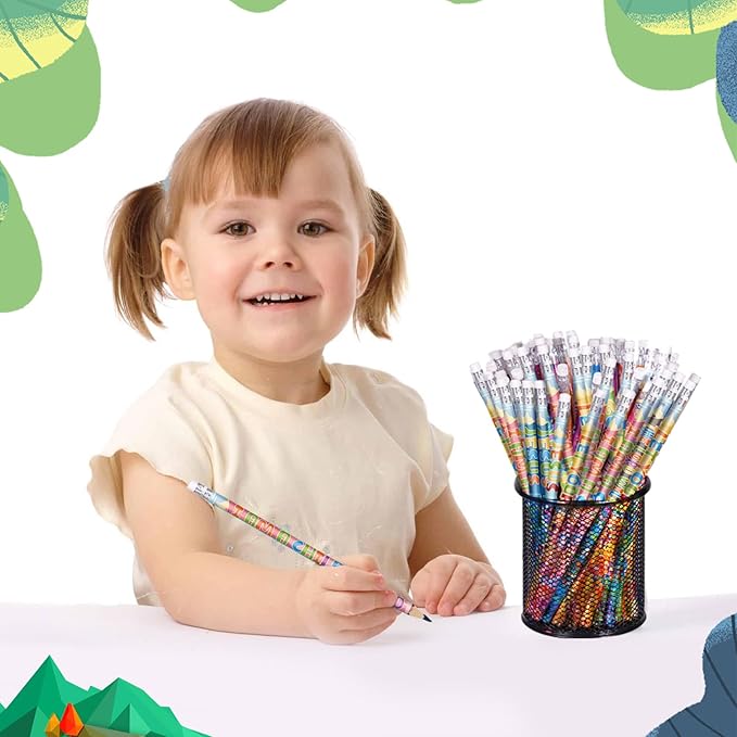 24 Pcs Bible Verses Pencils Christian Pencils with Inspirational Scripture Assorted Colorful Fun Religious Easter Pencil for Teacher, 6 Styles
