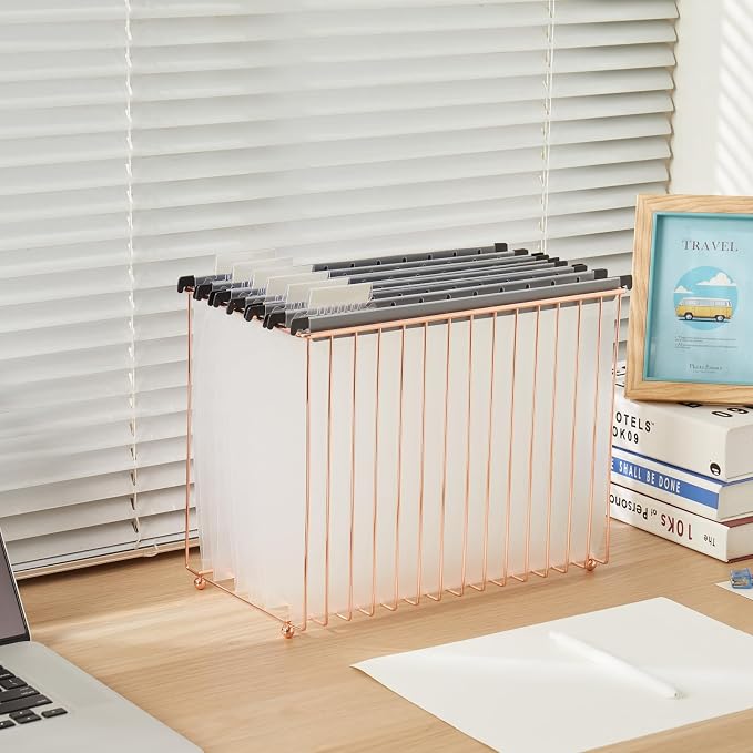 20 Piece Transparent Hanging Folder, Letter Size, with 1/5 Cut Adjustable Label, polyethylene Hanging File Folder 9.5x11 inch, Suitable for Office, Home, School