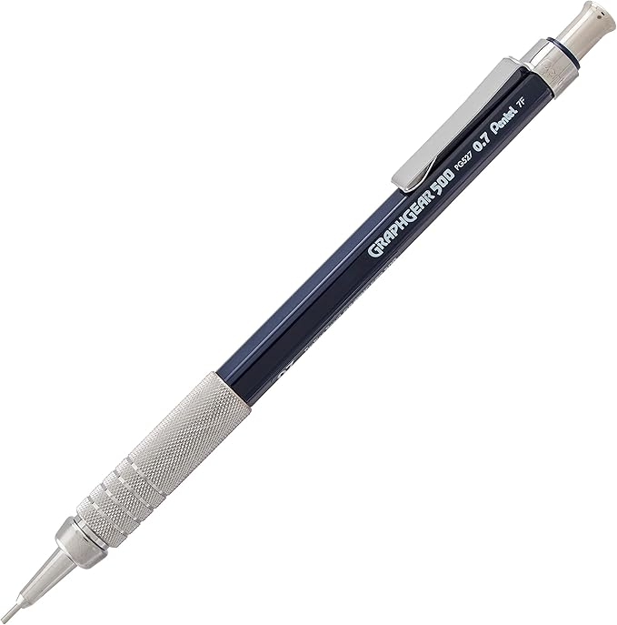 Pentel Graph Gear 500 Automatic Drafting Pencil, 0.7mm, Blue Barrel, 1 Pack (PG527BP)