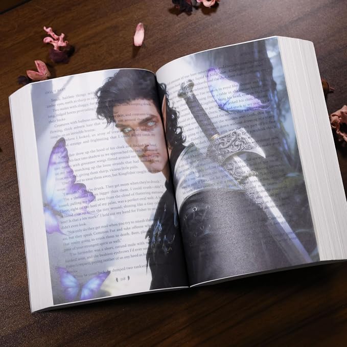BAMAYSELF 15 Pcs Quicking Cartoon Silver Fantasy Page Overlays Bookmarks for Men Women, QS Page Inserts Merch, Cool Fantasy Book Accessories Merchandise, Gifts for Bookish Book Lovers