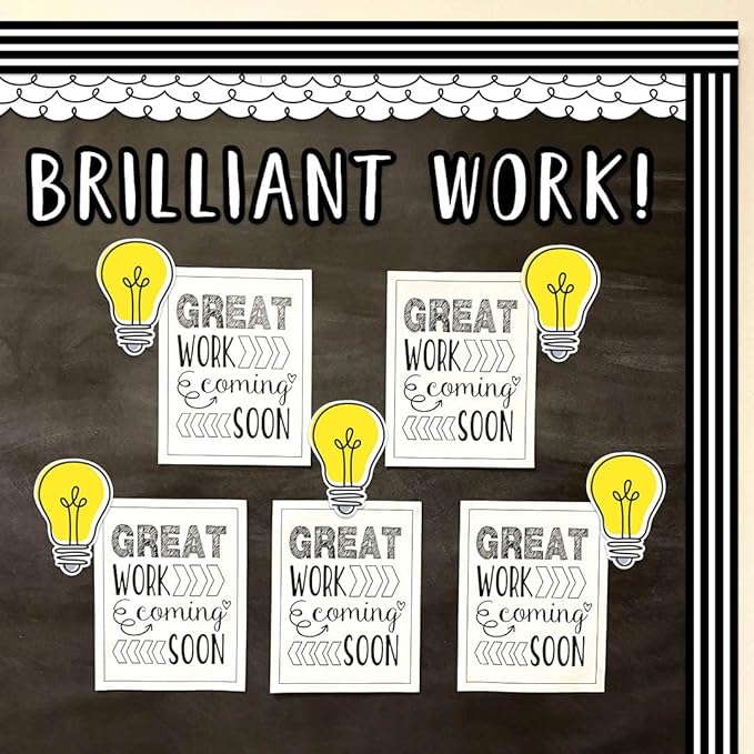 CTP Doodle Lightbulb 6" Cut-Outs Learning Décor Accents for Classroom (Creative Teaching Press 10591)