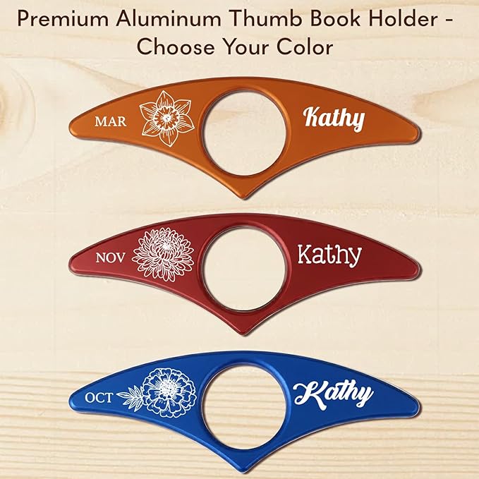 Custom Book Page Holder, Thumb Book Page Holder, Personalized Page Holder for Reading, Gifts for Book Lovers Teachers Appreciation Gifts on Birthday