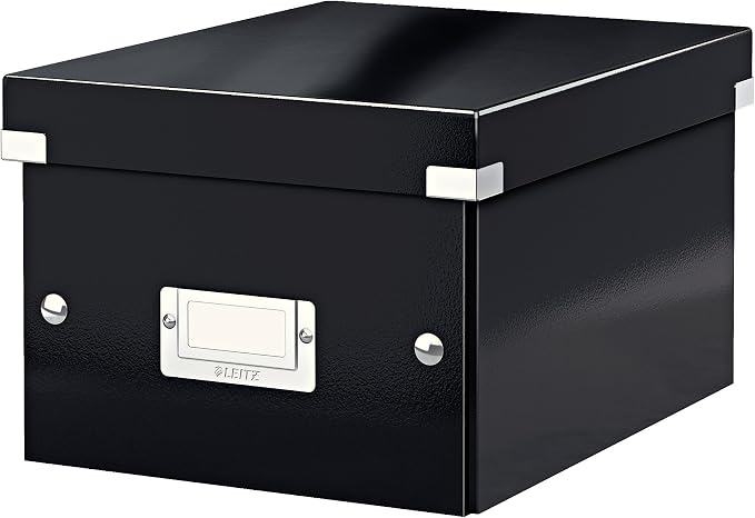 Leitz A5 Storage Box, Click and Store Range 60430001 - Small, Black Storage Box A5