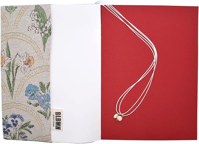 BLBMH 10x7 Book Cover | Handmade Non-Stretch Fabric Bible Cover with Bookmark | Washable Large Hardcover Paperback Protector | Reading Gift for Women - WD Flower White
